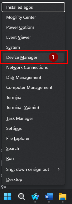Picture of launching device manger